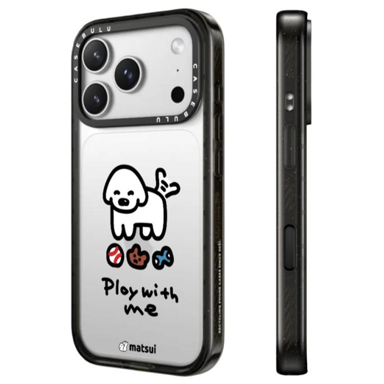 For iPhone 17 Pro Max Dogs Series Pattern Camera Control Button Transparent Acrylic Phone Case