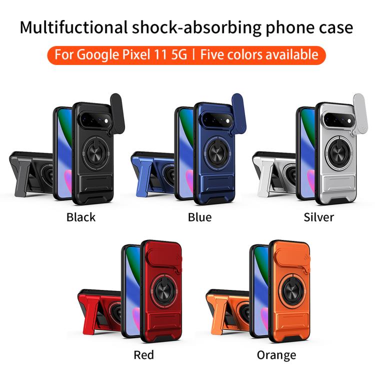 For Google Pixel 11 / 11 Pro Lens Sliding Window Multifunctional Magnetic Shockproof Phone Case