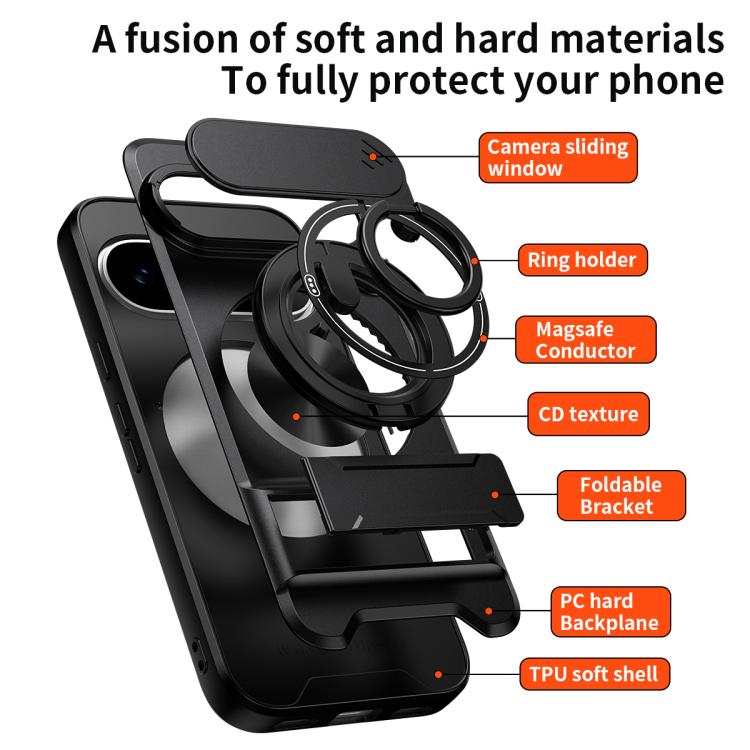For Google Pixel 11 / 11 Pro Lens Sliding Window Multifunctional Magnetic Shockproof Phone Case