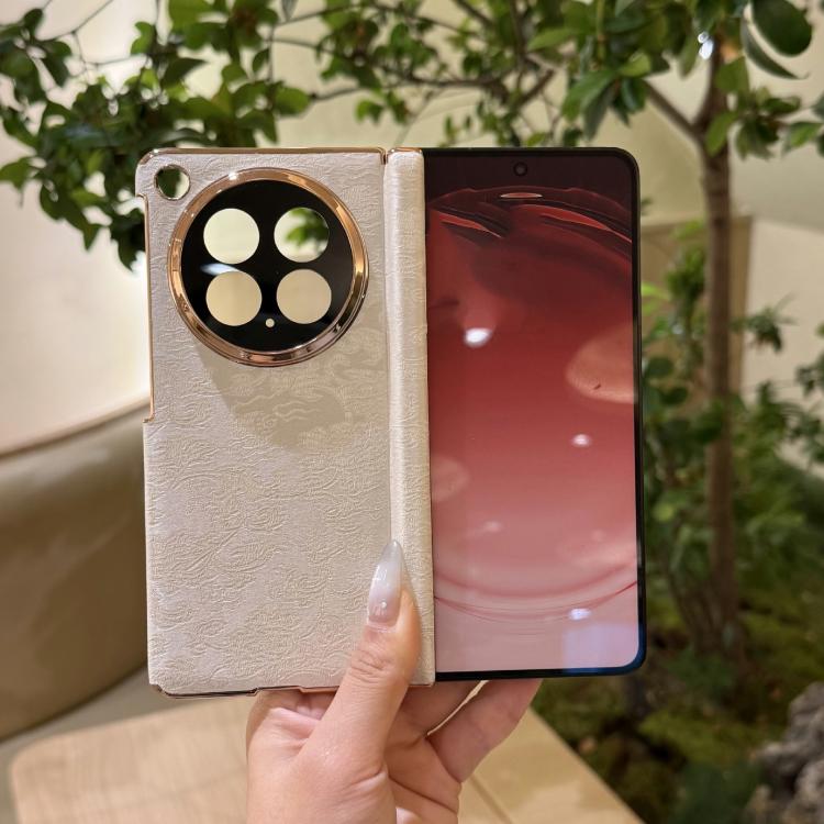 For Honor Magic V5 Double Axis ?Sichuan Figured Satin Pattern Shockproof Phone Case