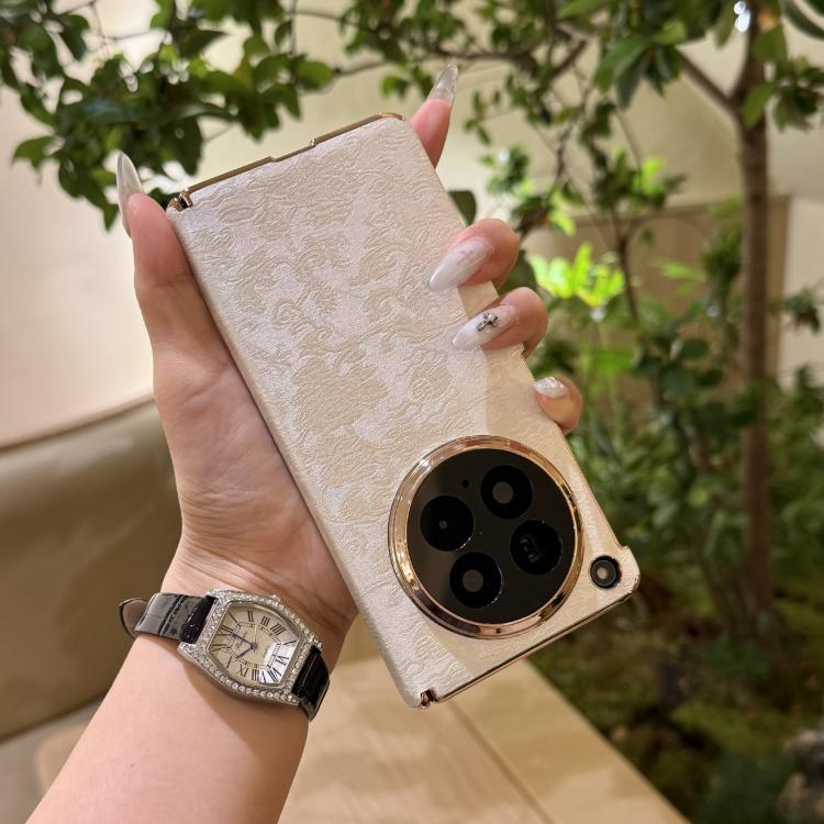 For Honor Magic V6 Double Axis ?Sichuan Figured Satin Pattern Shockproof Phone Case