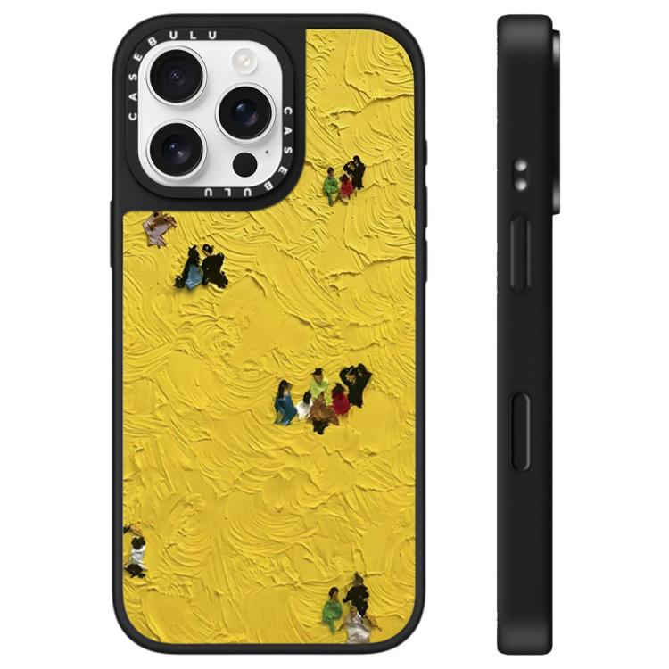 For iPhone 16 Pro Max Floating Man Series Pattern Mirror Phone Case