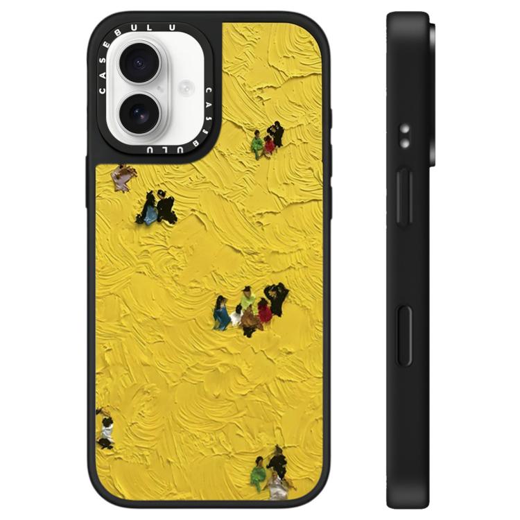 For iPhone 16 Plus Floating Man Series Pattern Mirror Phone Case