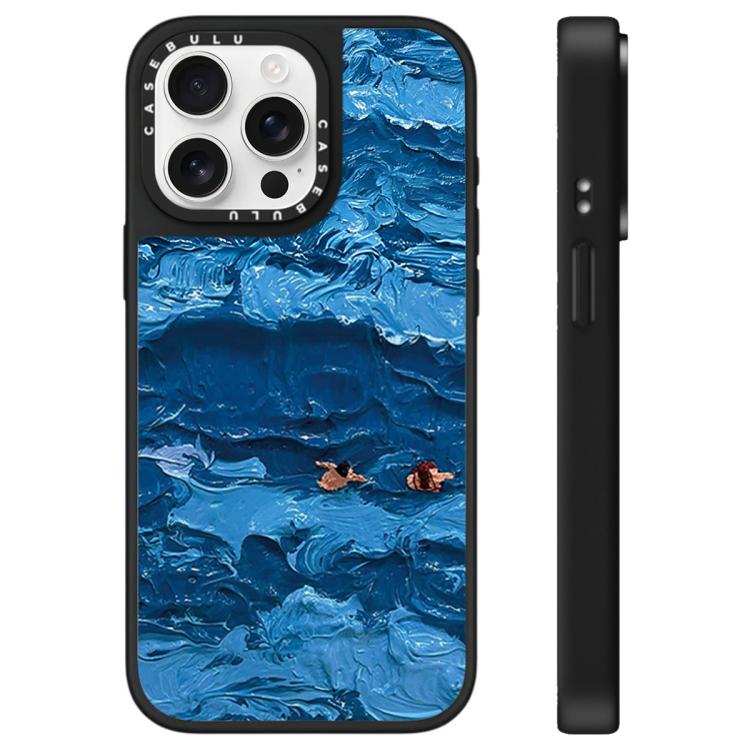 For iPhone 15 Pro Max Floating Man Series Pattern Mirror Phone Case