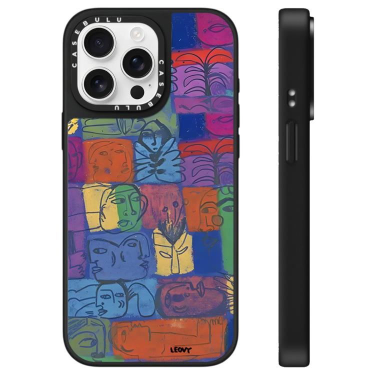 For iPhone 15 Pro Floating Man Series Pattern Mirror Phone Case