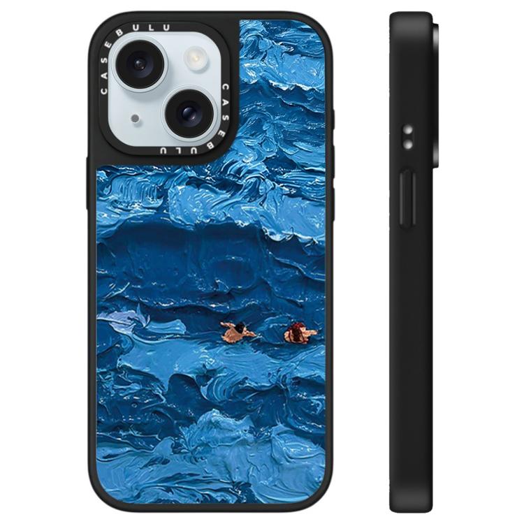 For iPhone 15 Floating Man Series Pattern Mirror Phone Case