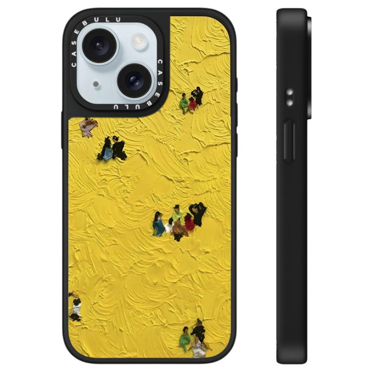 For iPhone 15 Floating Man Series Pattern Mirror Phone Case