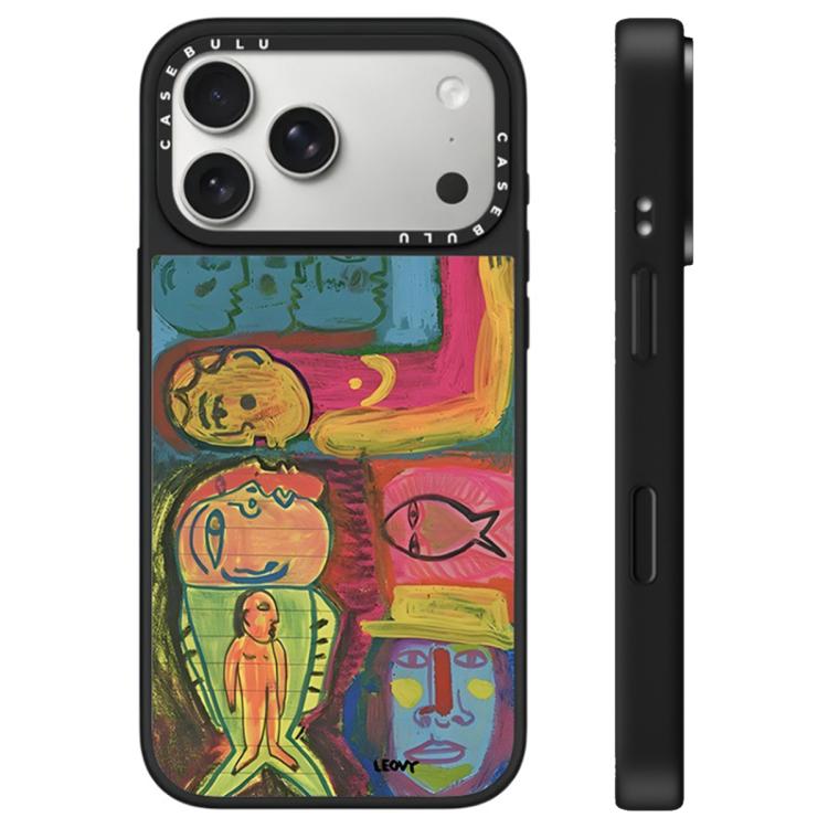For iPhone 17 Pro Max Floating Man Series Pattern Mirror Phone Case
