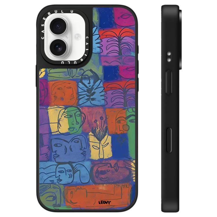 For iPhone 17 Floating Man Series Pattern Mirror Phone Case