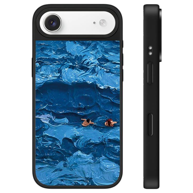 For iPhone Air Floating Man Series Pattern Mirror Phone Case