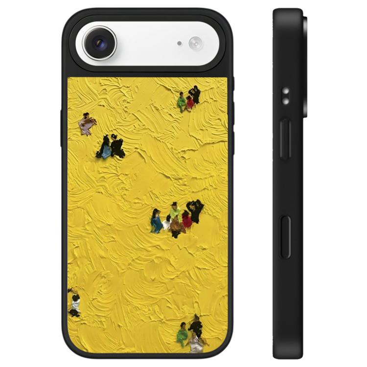 For iPhone Air Floating Man Series Pattern Mirror Phone Case