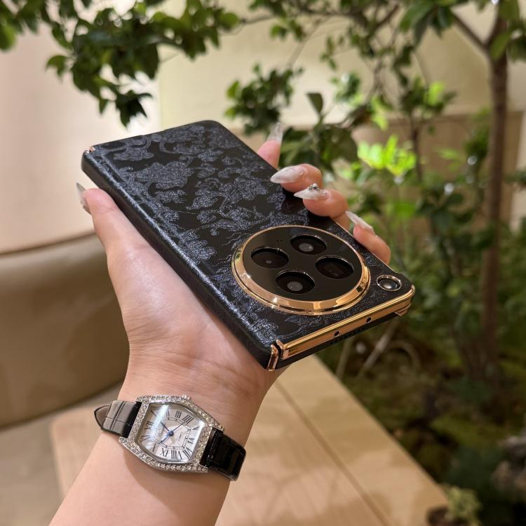 For vivo X Fold5 Double Axis Sichuan Figured Satin Pattern Shockproof Phone Case