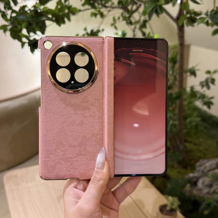 For vivo X Fold5 Double Axis Sichuan Figured Satin Pattern Shockproof Phone Case