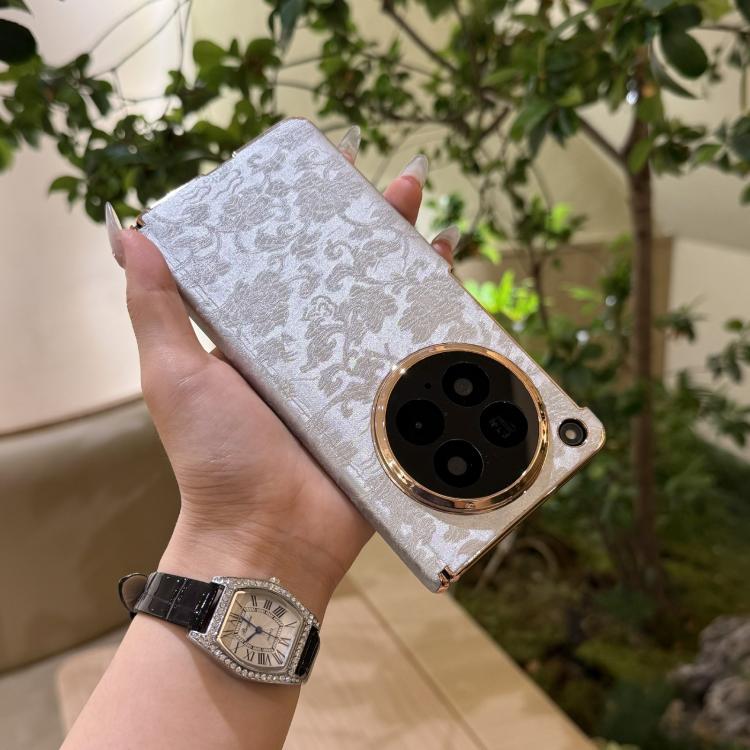 For vivo X Fold5 Double Axis Sichuan Figured Satin Pattern Shockproof Phone Case