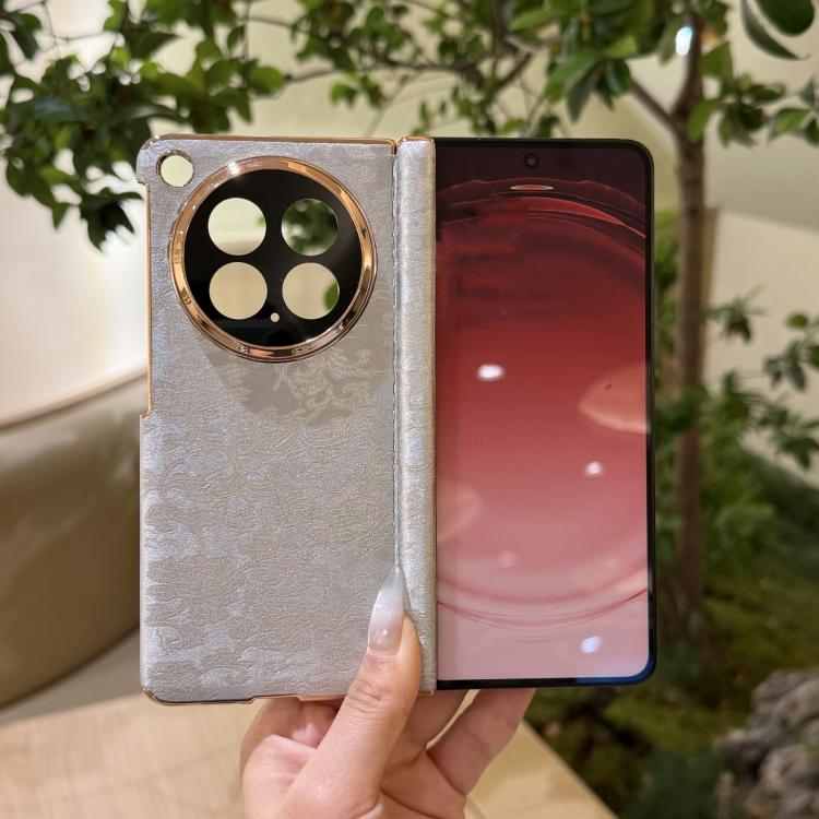 For vivo X Fold5 Double Axis Sichuan Figured Satin Pattern Shockproof Phone Case