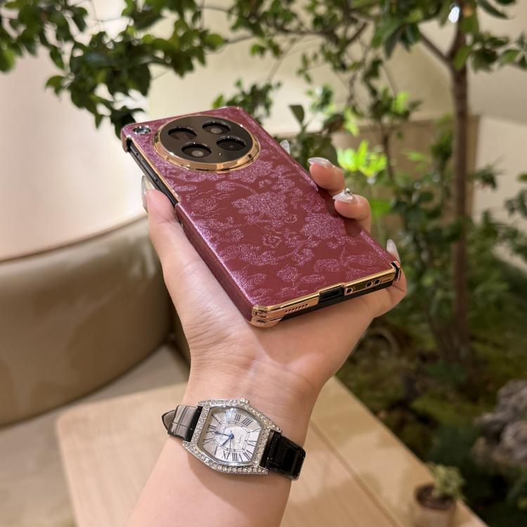 For vivo X Fold5 Double Axis Sichuan Figured Satin Pattern Shockproof Phone Case