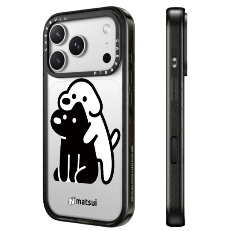 For iPhone 16 Dogs Series Pattern Transparent Acrylic Phone Case
