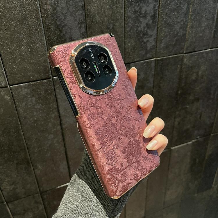 For Huawei Mate X5 Double Axis ?Sichuan Figured Satin Pattern Shockproof Phone Case