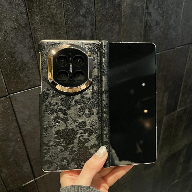 For Huawei Mate X6 Double Axis ?Sichuan Figured Satin Pattern Shockproof Phone Case