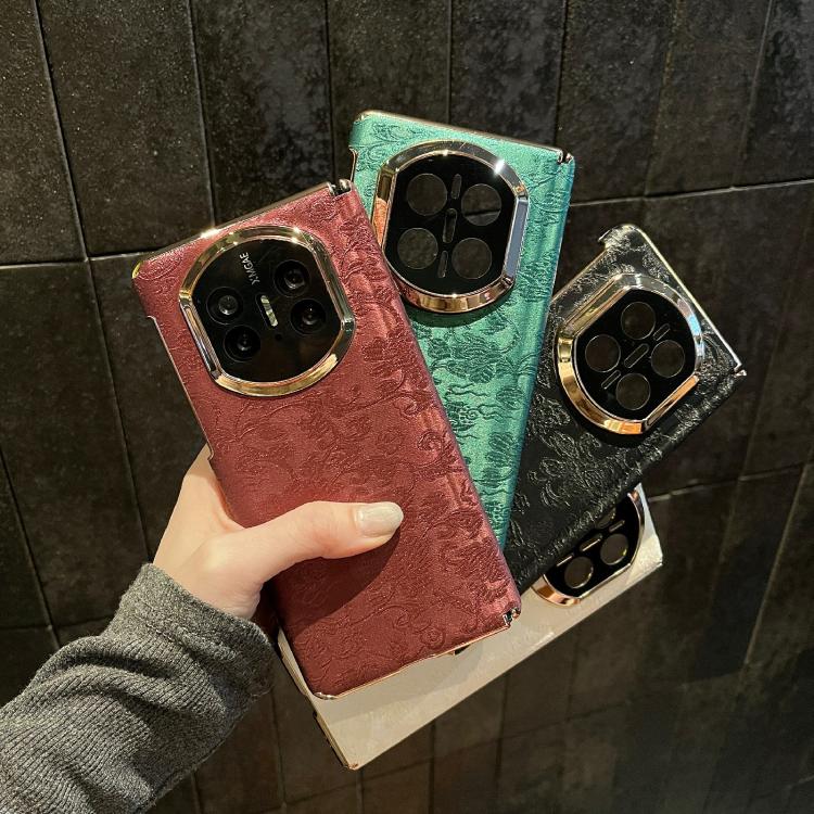 For Huawei Mate X6 Double Axis ?Sichuan Figured Satin Pattern Shockproof Phone Case