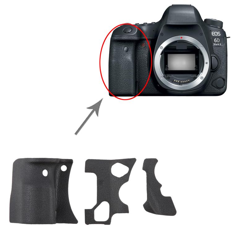 For Canon EOS 6D Mark II OEM Rubber Shell Decorative Leather Three Pieces Set