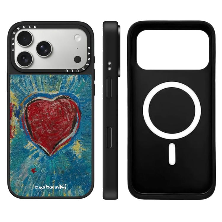 For iPhone 17 Pro Max Floating Man Series Pattern Mirror Magnetic Phone Case