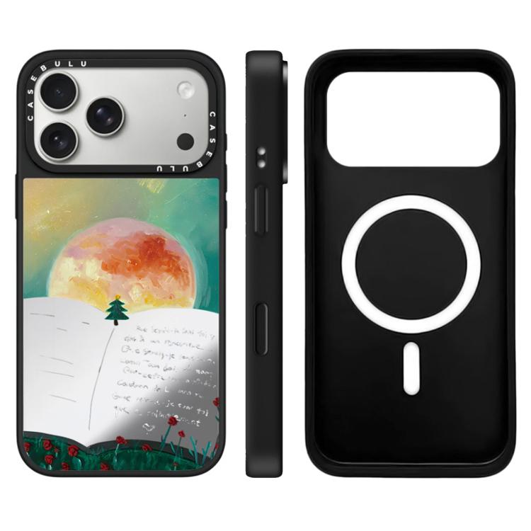 For iPhone 17 Pro Max Floating Man Series Pattern Mirror Magnetic Phone Case