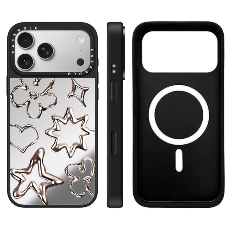 For iPhone 17 Pro Max Floating Man Series Pattern Mirror Magnetic Phone Case