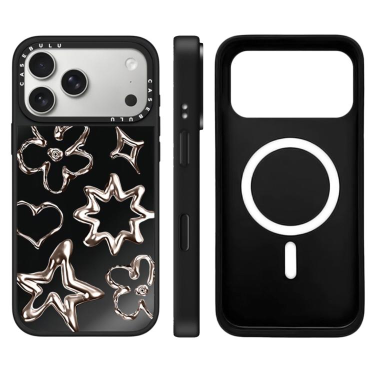 For iPhone 17 Pro Max Floating Man Series Pattern Mirror Magnetic Phone Case