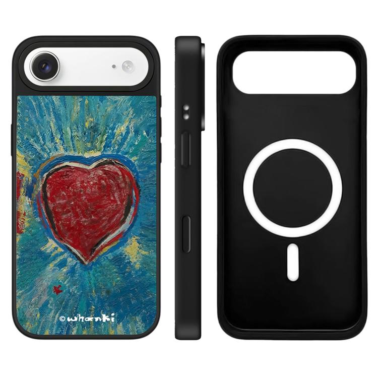 For iPhone Air Floating Man Series Pattern Mirror Magnetic Phone Case