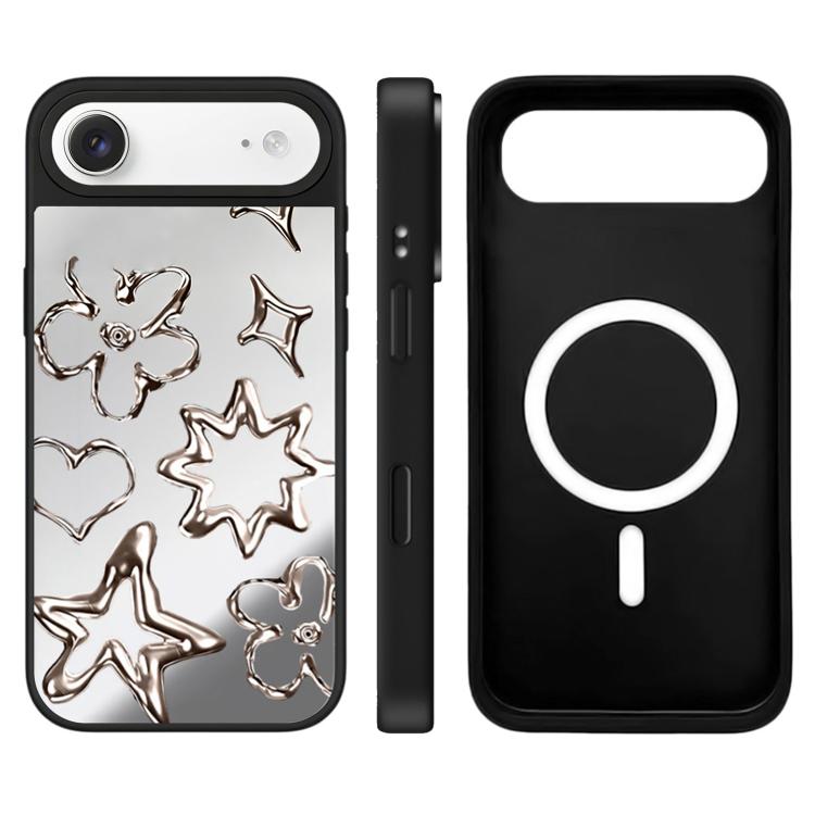 For iPhone Air Floating Man Series Pattern Mirror Magnetic Phone Case