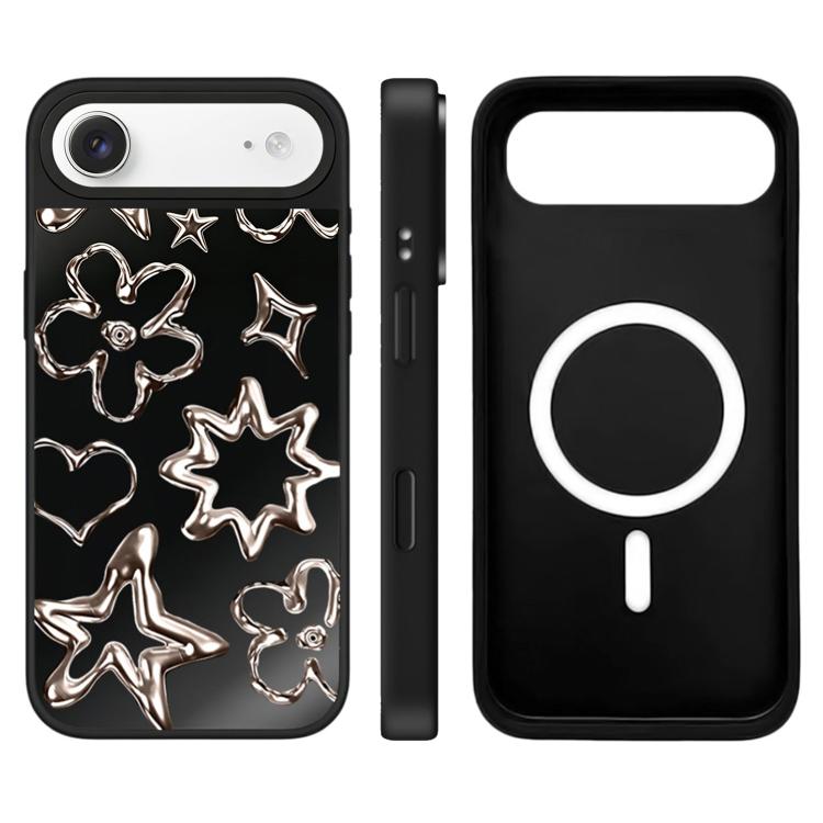 For iPhone Air Floating Man Series Pattern Mirror Magnetic Phone Case
