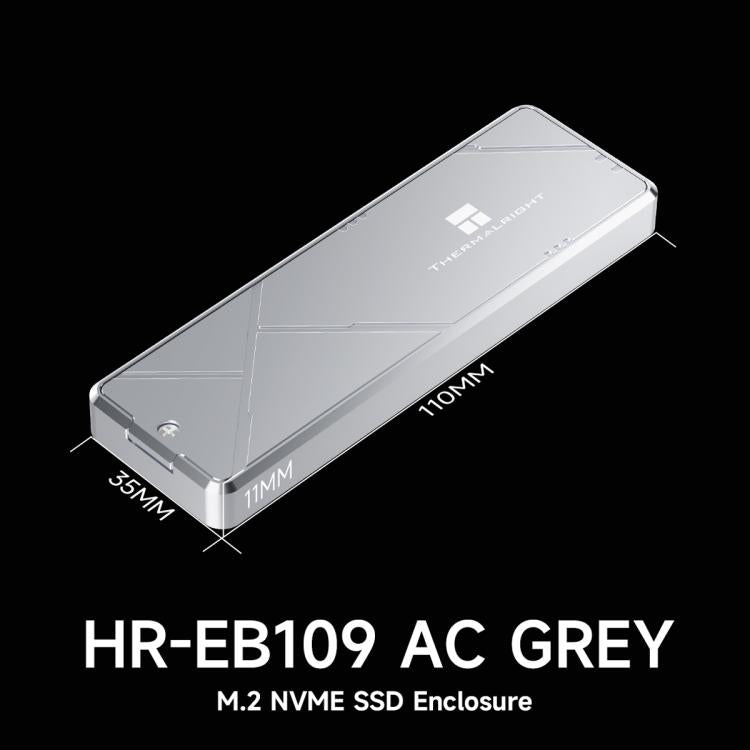 THERMALRIGHT HR-EB109 M.2 NVMe SSD Enclosure with USB to Type-C Cable & Type-C to Type-C Cable