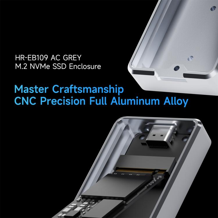 THERMALRIGHT HR-EB109 M.2 NVMe SSD Enclosure with USB to Type-C Cable & Type-C to Type-C Cable
