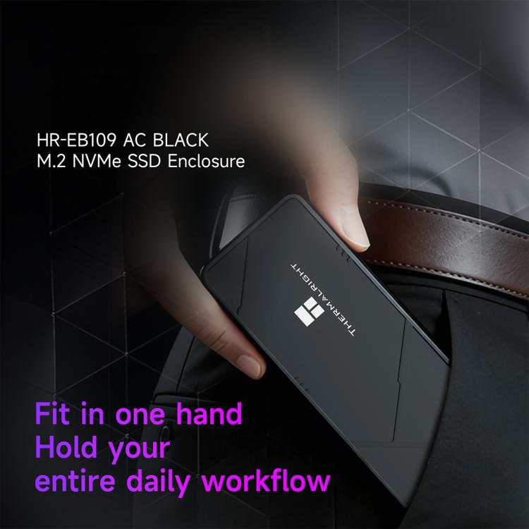 THERMALRIGHT HR-EB109 M.2 NVMe SSD Enclosure with USB to Type-C Cable & Type-C to Type-C Cable