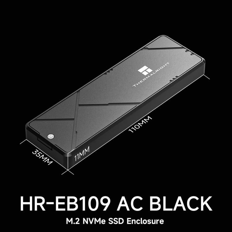 THERMALRIGHT HR-EB109 M.2 NVMe SSD Enclosure with USB to Type-C Cable & Type-C to Type-C Cable