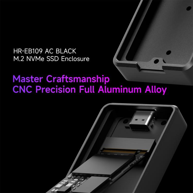 THERMALRIGHT HR-EB109 M.2 NVMe SSD Enclosure with USB to Type-C Cable & Type-C to Type-C Cable