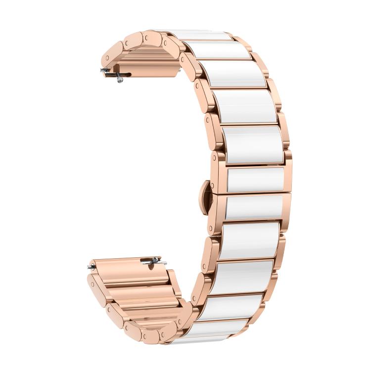 For Huawei Watch GT 6 41mm / GT 5 Pro 42mm xDfind Rose Gold Buckle Ceramic Stainless Steel Watch Band - Rose Glod