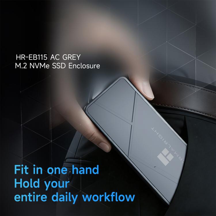 THERMALRIGHT HR-EB115 M.2 NVMe SSD Enclosure with USB to Type-C Cable & Type-C to Type-C Cable