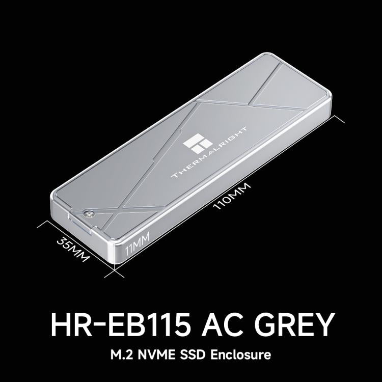 THERMALRIGHT HR-EB115 M.2 NVMe SSD Enclosure with USB to Type-C Cable & Type-C to Type-C Cable