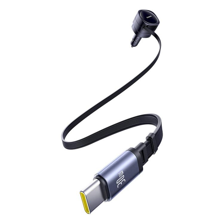 Baseus Enjoyment Max 60W Type-C and Type-C Dual-Cable Edition Car Charger - Black