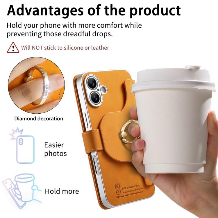 For iPhone 17 Precision Hole Silver-Edged Ring RFID Blocking Zipper Wallet Magnetic Vegan Leather Phone Case