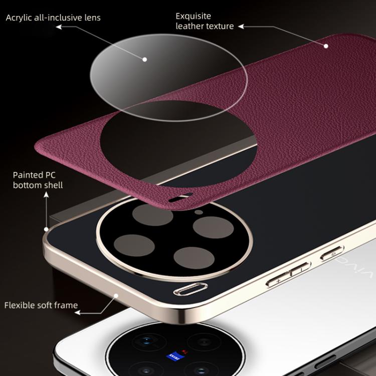 For vivo X300s Skin Feel Leather Texture Cooling Phone Case