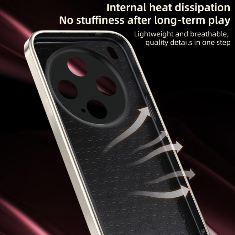 For vivo X300s Skin Feel Leather Texture Cooling Phone Case