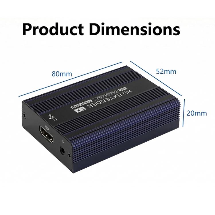 ET1815KVM 150m 1080P 60Hz HDMI Extender with Cat6 / RJ45 / KVM Port, Plug:UK Plug