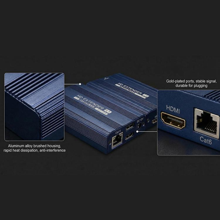ET1815KVM 150m 1080P 60Hz HDMI Extender with Cat6 / RJ45 / KVM Port, Plug:EU Plug