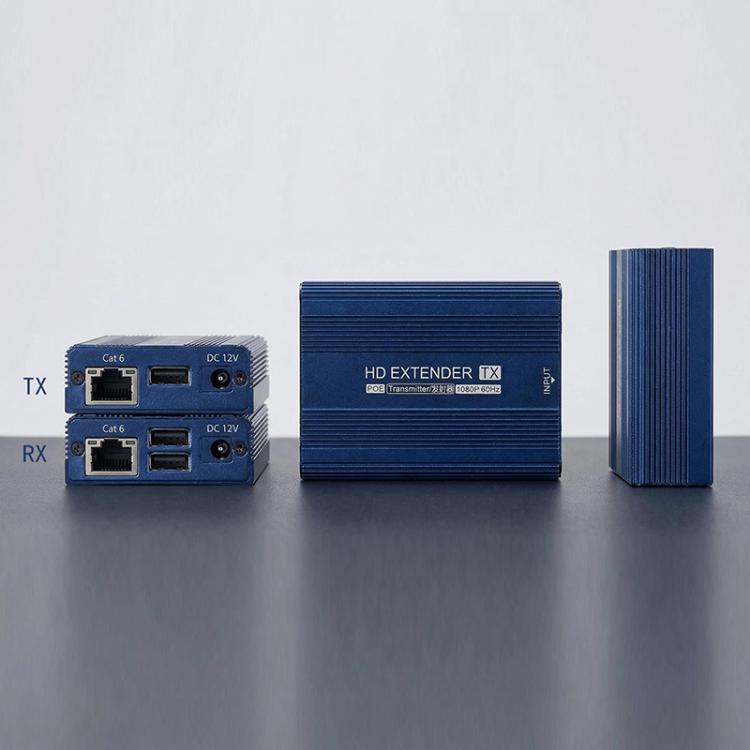 ET1815KVM 150m 1080P 60Hz HDMI Extender with Cat6 / RJ45 / KVM Port, Plug:US Plug