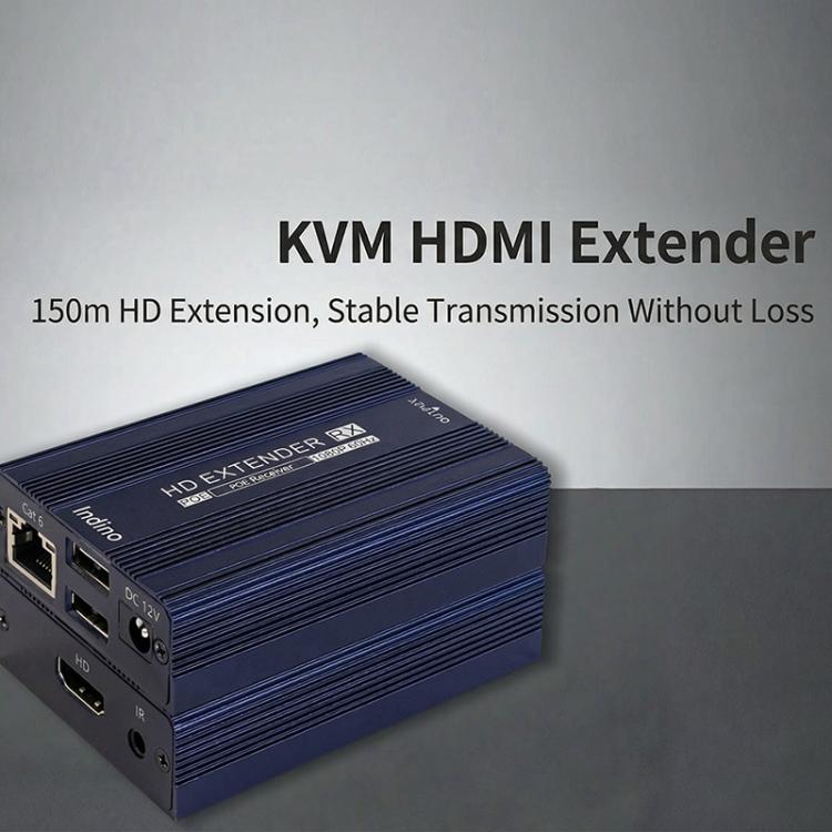 ET1815KVM 150m 1080P 60Hz HDMI Extender with Cat6 / RJ45 / KVM Port, Plug:AU Plug