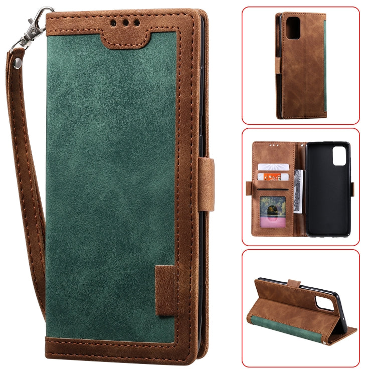 For Samsung Galaxy S20 FE Retro Splicing Horizontal Flip Leather Case with Card Slots & Holder & Wallet