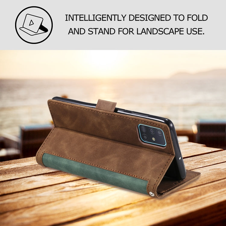 For Samsung Galaxy S20 FE Retro Splicing Horizontal Flip Leather Case with Card Slots & Holder & Wallet